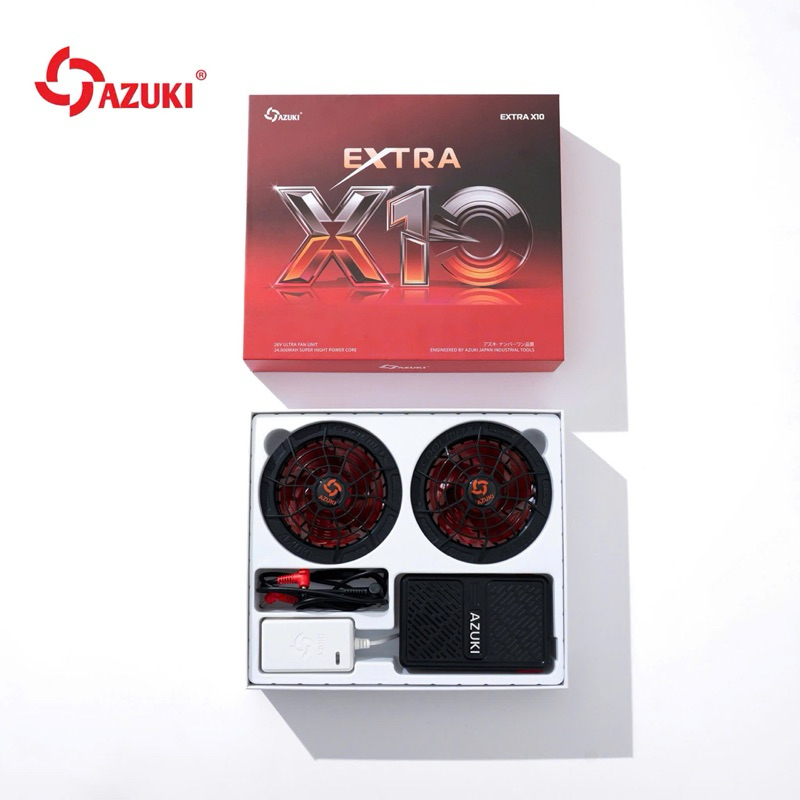 Bộ phụ kiện AZUKI X10 của Áo điều hoà quạt 26V pin siêu bền siêu khoẻ mới nhất 2025 Battery with fan