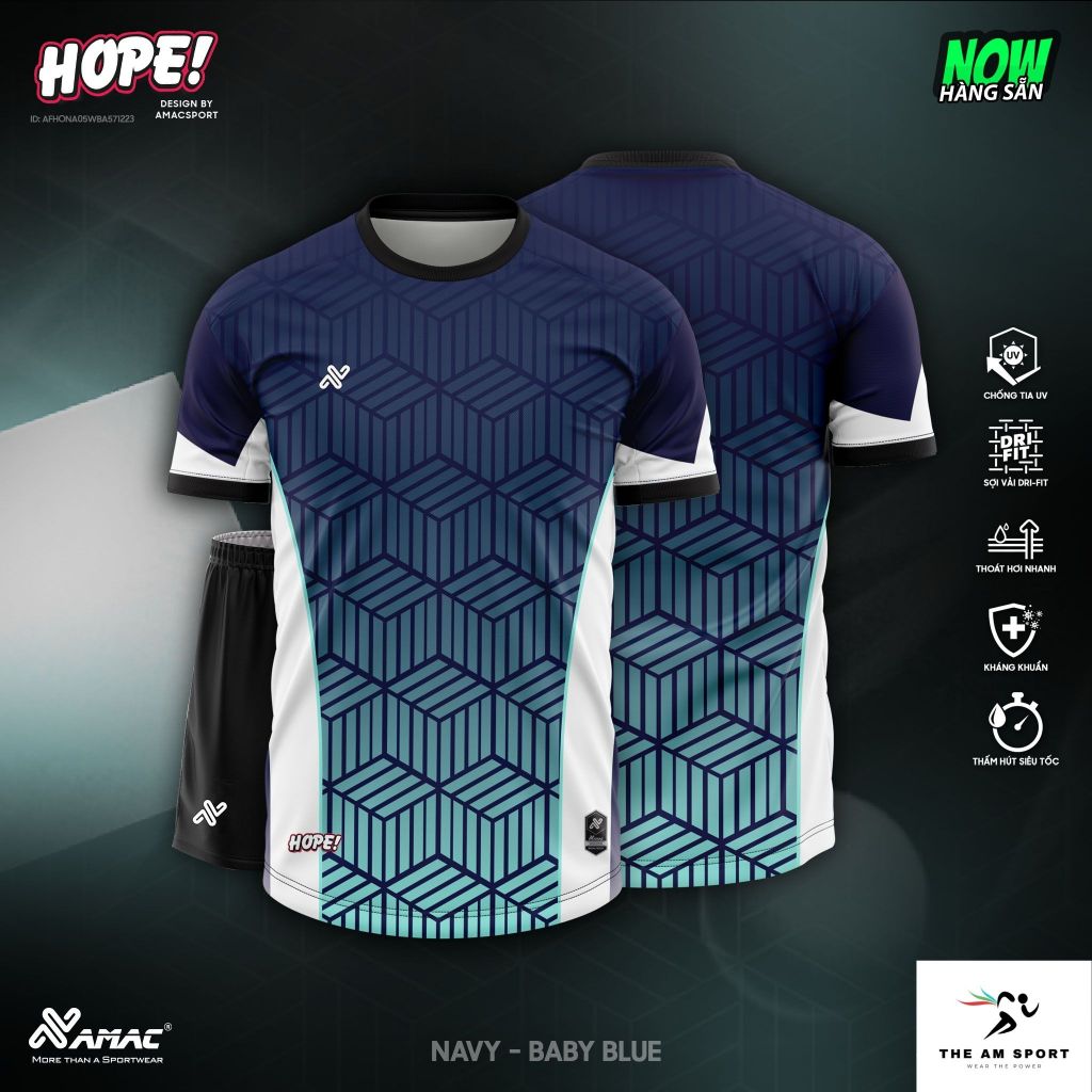 [In Tên & Số] Bộ Quần Áo Đá Bóng AMAC Hope - Thoáng Mát, Thấm Hút Tốt | The AM Sport