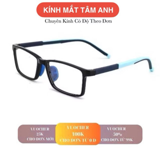 Gọng kính cận dáng vuông, gọng kính trẻ em HÀN QUỐC nhựa dẻo, nhẹ -TAMANHOPTIC nhận cắt mắt cận viễn