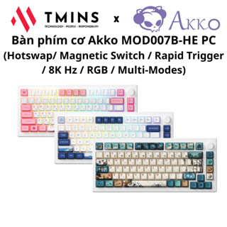 Bàn phím cơ Akko MOD007B-HE PC (Hotswap/RGB/8K Hz/Magnetic Switch/Rapid Trigger) - Hàng chính hãng