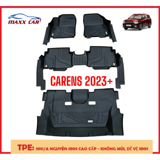 CARENS - Thảm lót sàn MAXXCAR cho xe KIA CARENS 2023+ nhựa TPE NGUYÊN SINH đúc 5D tràn viền.