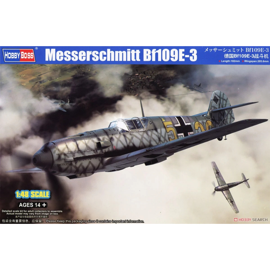 KHÔNG QUÂN - HOBBYBOSS - 81791 - 1/48 MÔ HÌNH MÁY BAY MESSERSCHMITT BF109E-3