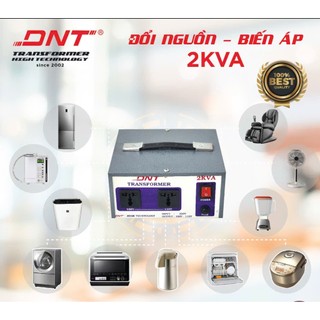 Biến áp 220v >100v 2KVA DNT