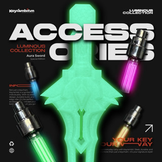   COMBO  Phụ Kiện Keyrambit - Thánh Kiếm Hào Quang - Luminous Aura Sword - Combo Thánh Kiếm Dạ Quang + Lõi Aura Tuỳ Chọn 