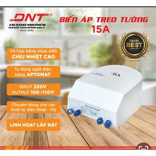 BIẾN ÁP DNT 15A  - 220v ra 110v