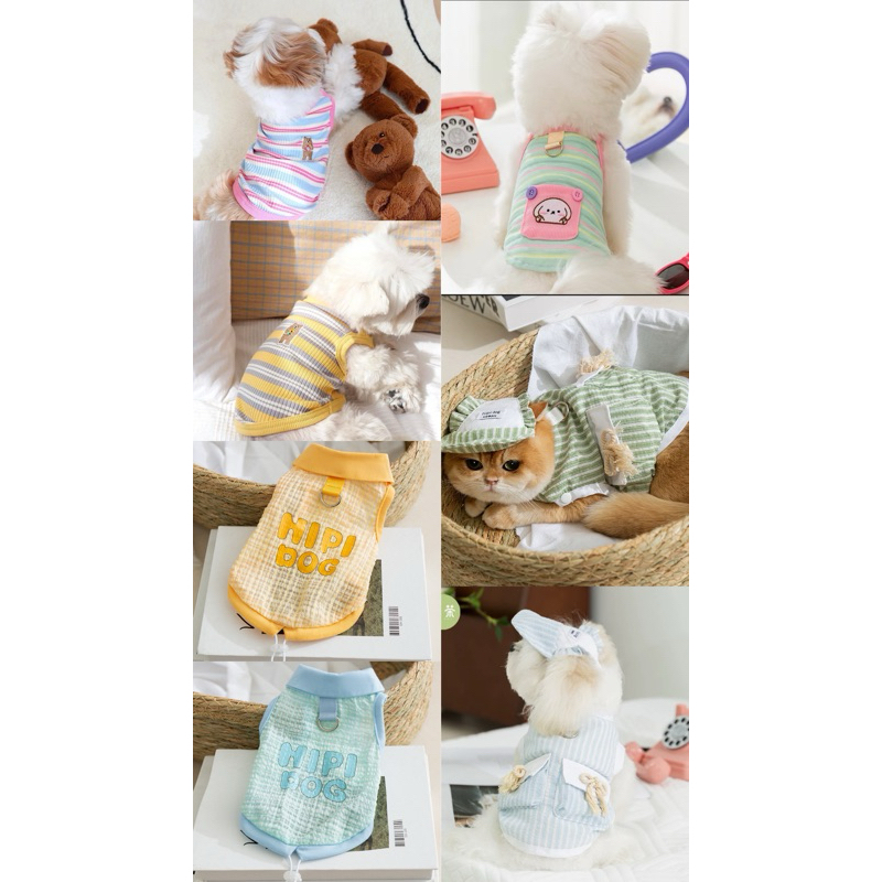 Áo ba lỗ mặc hè cho chó mèo