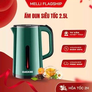 Ấm Siêu Tốc Đun Nước Dung Tích 2.5 Lít Bình Siêu Tốc 2 Lớp Cách Nhiệt Tự Ngắt Khi Sôi Công Suất 1500W