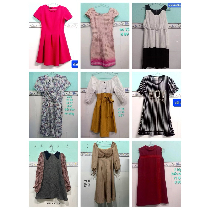 Đầm size S (Mã 2) eo 68-70 Thanh lý 🍒| SCG_2Hand