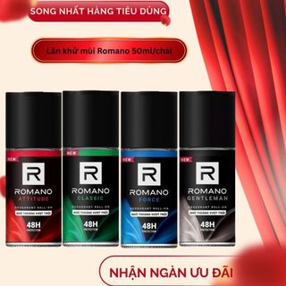  Lăn khử mùi nam Romano 4 mùi hương nước hoa quyến rũ 50ml 