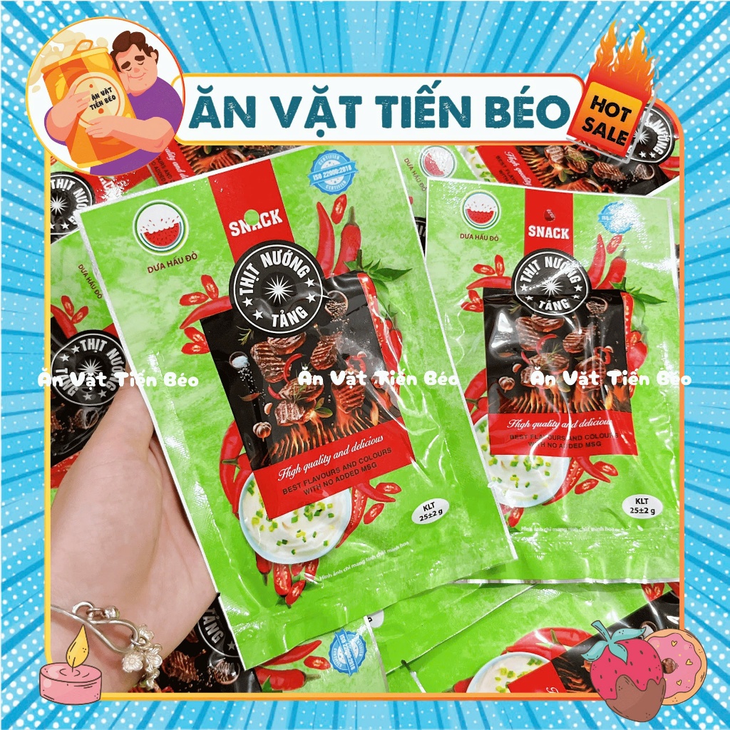 Snack Thịt Nướng Tảng Làm Từ Bột Mì, Que Cay Tuổi Thơ, đồ ăn vặt, Ăn vặt Tiến Béo
