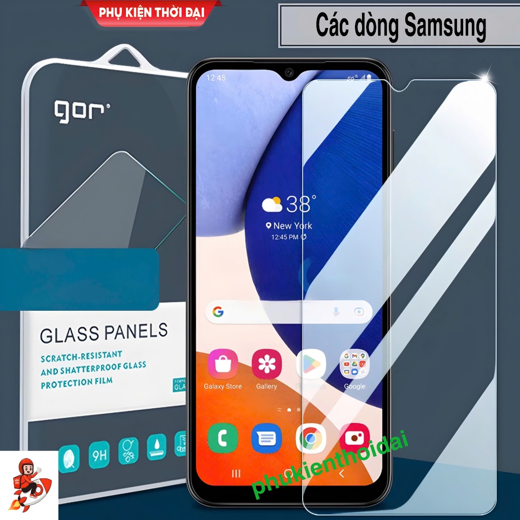 Cường lực Gor Samsung A23 / A24 / A25 5G / A26 5G / A36 trong suốt trơn mượt chất kính đẹp