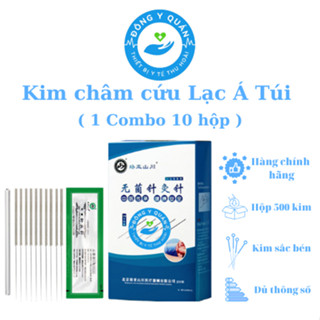 ( 1 Combo 10 hộp ) Kim châm cứu Lạc Á-hộp 500 kim- Đóng túi- sắc bén- Siêu rẻ- Siêu tiện lợi