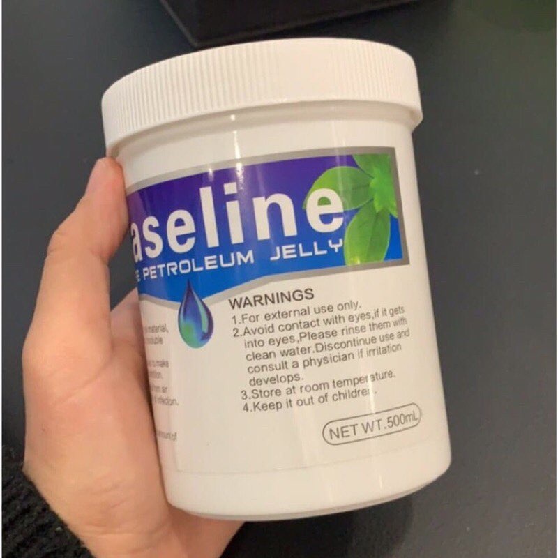 Sáp Dưỡng Ẩm Vaseline Hũ Tròn 500g – Dưỡng Da, Lau Mực Khi Phun Xăm Thẩm Mỹ