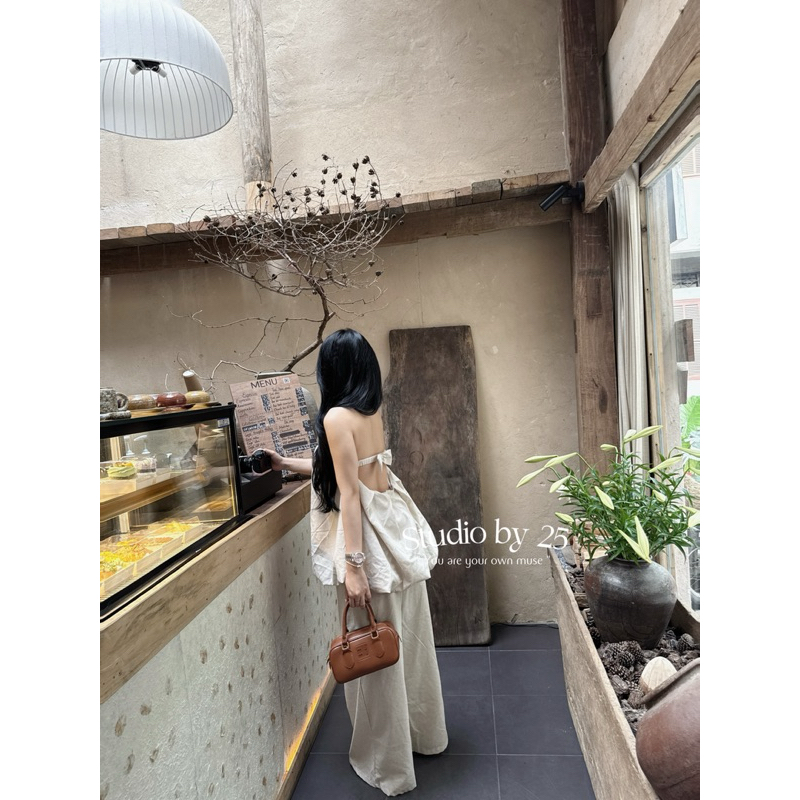 𝐬𝐭𝐮𝐝𝐢𝐨𝐛𝐲𝟐𝟓 | SET BÍ QUÂY LINEN CHUN NƠ LƯNG KÈM QUẦN | BigBuy360 - bigbuy360.vn