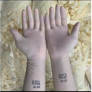  Găng tay cao su trắng dài 30cm.dùng cho lao động.rửa chén. đi cấy.dọn dẹp vệ sinh. chống thấm nước túi 500g 