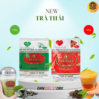    Chính Hãng  Trà thái xanh - thái đỏ   nguyên liệu trà sữa  xanh 200g  đỏ 400g 