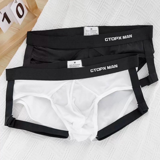 Quần Lót Nam Tam Giác Gtopx Man Phối Dây Vòng Ôm Đùi Sexy Thun Lạnh Thoáng Mát