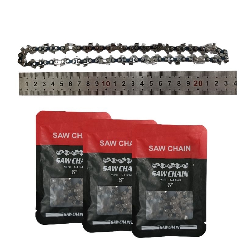 3 Xích 6 inch lắp máy cưa xích cầm tay, máy cưa mini pin hitachi, makita,... phụ kiện máy cưa xích
