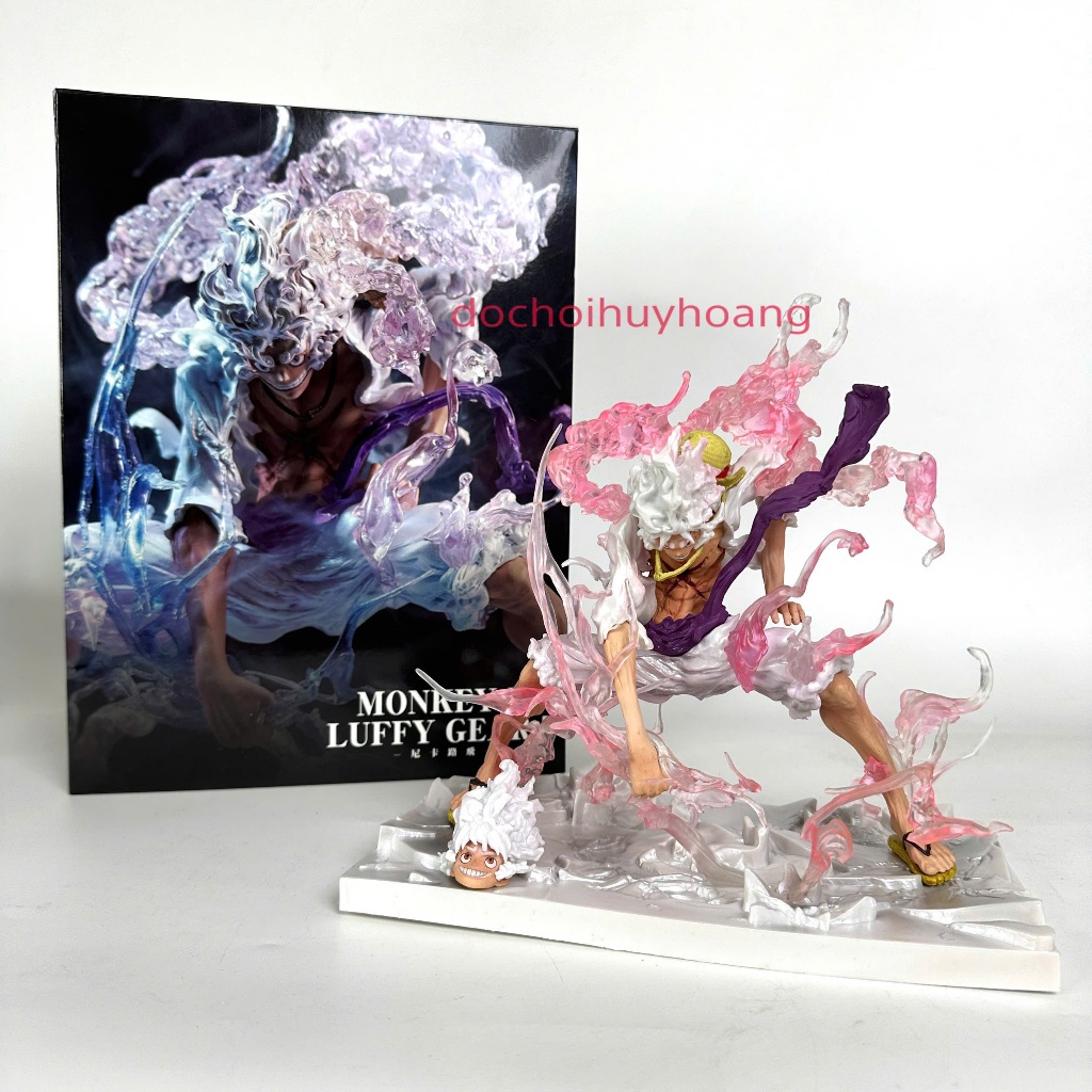 Mô hình tượng nhân vật luffy gear 5 chống tay cao 24cm One Piece