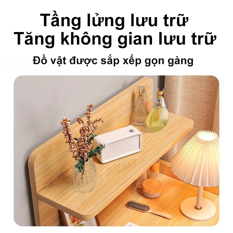 Bàn cạnh giường gỗ hiện đại thiết kế đơn giản đa năng dễ lắp đặt tiết kiệm không gian phòng ngủ | BigBuy360 - bigbuy360.vn