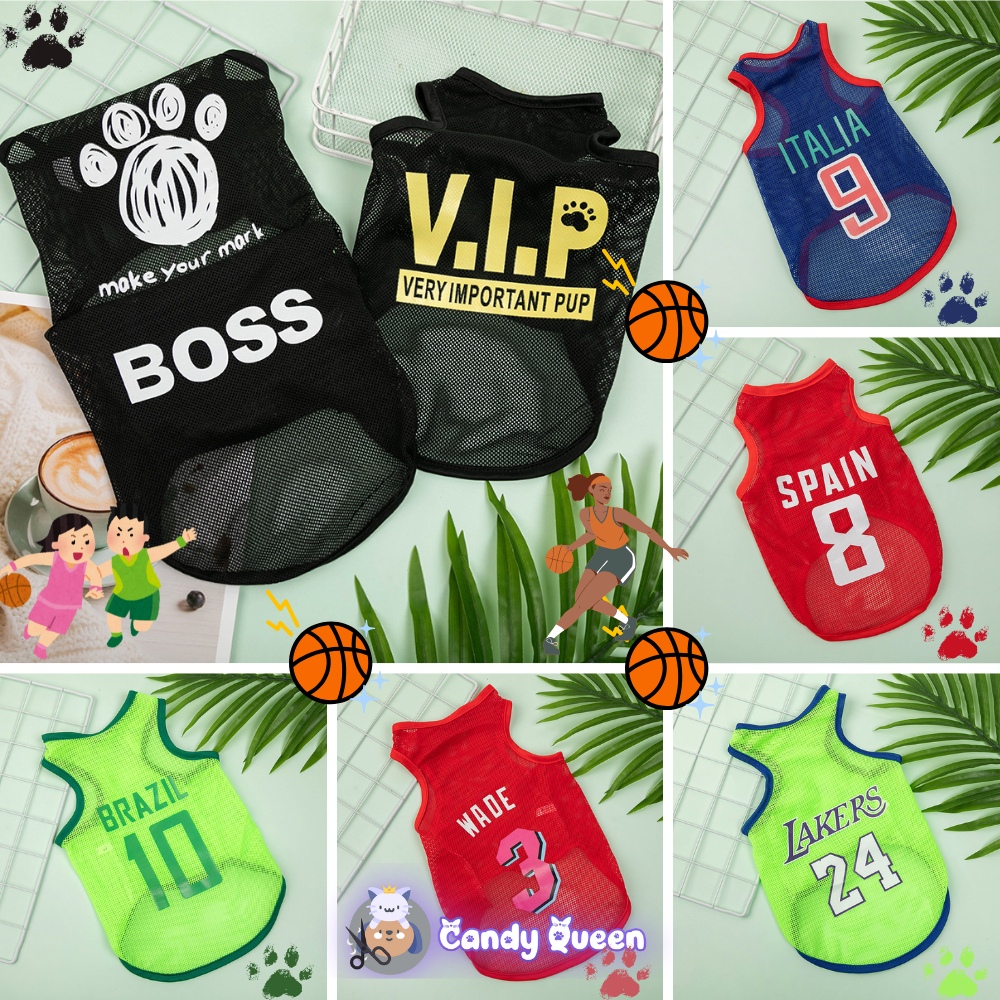 Áo Lưới Chó Mèo Bộ Sản Phẩm Thể Thao Bóng Rổ Ngộ Nghĩnh Nhiều Màu Sắc Cho Thú Cưng