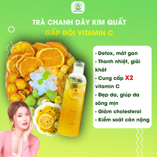  Trà chanh dây kim quất nước uống trắng da Triệu Lộ Tư Detox chanh leo giải nhiệt mùa hè 