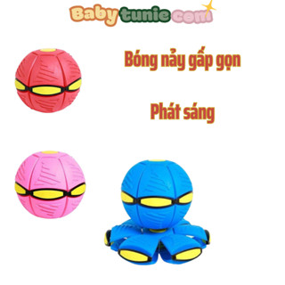 Đồ Chơi Bóng Ma Thuật Biến Hình Dạng Tự Nảy Sáng Đèn, Banh Ném Đĩa Bay Ufo Bật Lò Xo - Đồ Chơi Trẻ Em Ngoài Trời