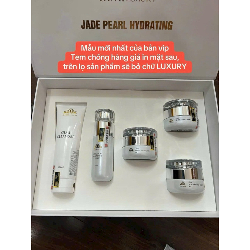 Bộ mỹ phẩm chăm sóc da mặt Gimi Luxury vỏ trắng VIP | Mẫu mới đầy đủ tem phụ & tem QR