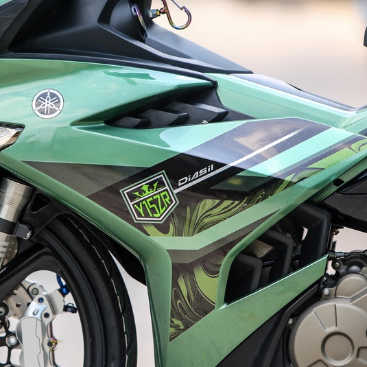 Tem Exciter 150 Y15ZR hoa văn xanh lá đen HOT 2025