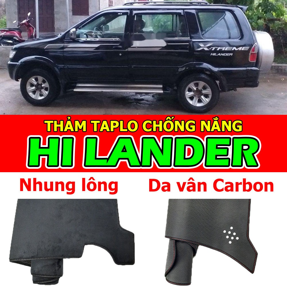 Thảm Taplo ISUZU HI LANDER bằng Nhung lông