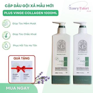 Dầu Gội Xả Phục Hồi, Chống Rụng Kích Mọc Tóc Plus Vinge Collagen 1000ml