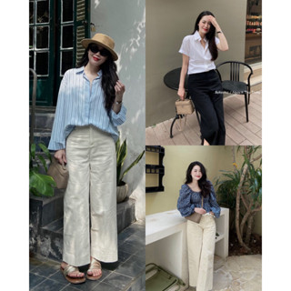 @bykochic | 1188 Quần thô suông đứng 95cm kèm thắt lưng Quảng Châu (ảnh thật)