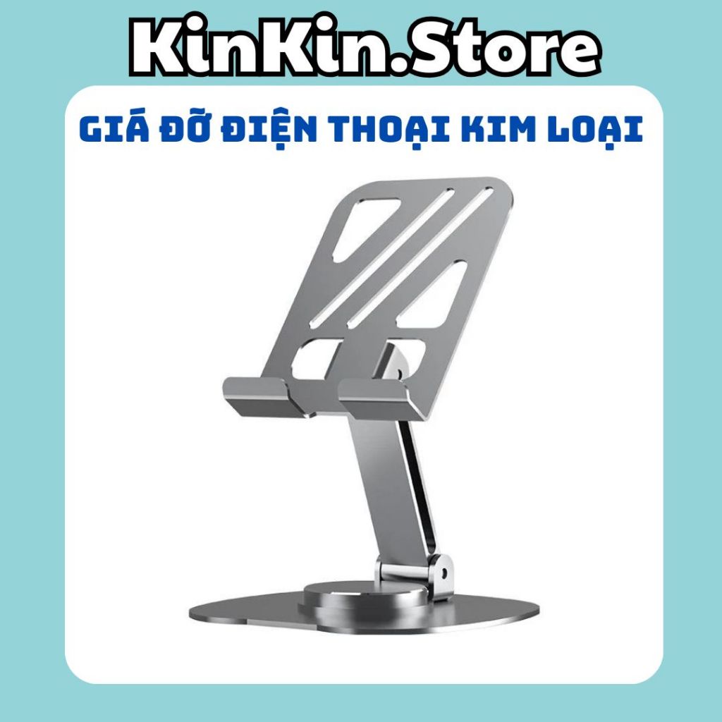 KinKin.Store Giá đỡ điện thoại kim loại L98, Giá đỡ điện thoại đa năng xoay 360