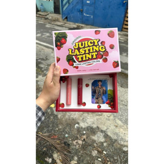 [MUA 2 SON TẶNG HỘP CHƯA XẾP ] VỎ HỘP ĐỰNG SON, THÙNG SON JUICY  TRÁI CÂY MINI  3 CÂY