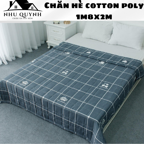 Chăn hè thu trần bông 3 lớp mẫu mã đa dạng chất liệu cotton poly 1m8x2m trần 2 mặt [Chọn mẫu]