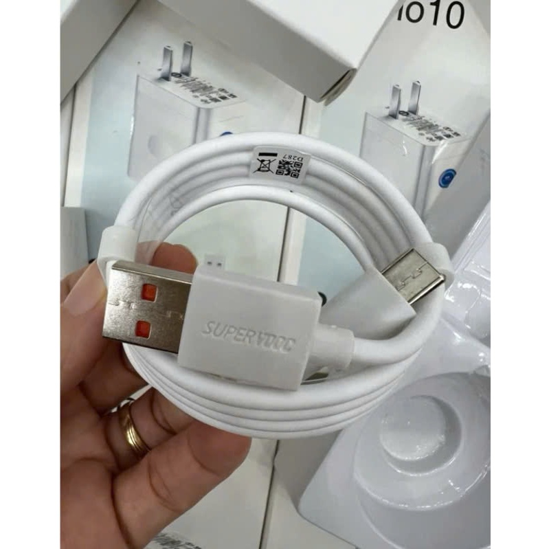 Bộ sạc Oppo Reno10 Hỗ trợ sạc 80W. Cổng sạc ra usb + dây sạc usb - typeC bảo hành 12thang
