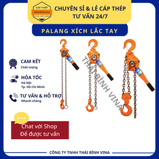  PA LĂNG XÍCH LẮC TAY HS 0.75T  1.5T  3T 1.5M 