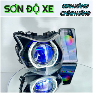 Bi Cầu Xe Vision 2021-2025 Độ Sẵn Bi KZ S600Pro V2 Công  75w Lazer , Vòng 3D + Mắt Quỷ Đổi Màu , ( Bảo Hành 24 Tháng )