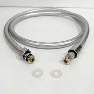 Dây sen, dây cấp nước vòi xịt vệ sinh PVC 5 lớp màu nhũ bạc chịu áp lực cao màu xám