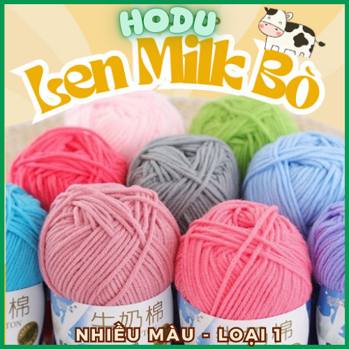 (Mua 2 còn 10k8/c) Len Milk Bò 50g - HODUSHOP