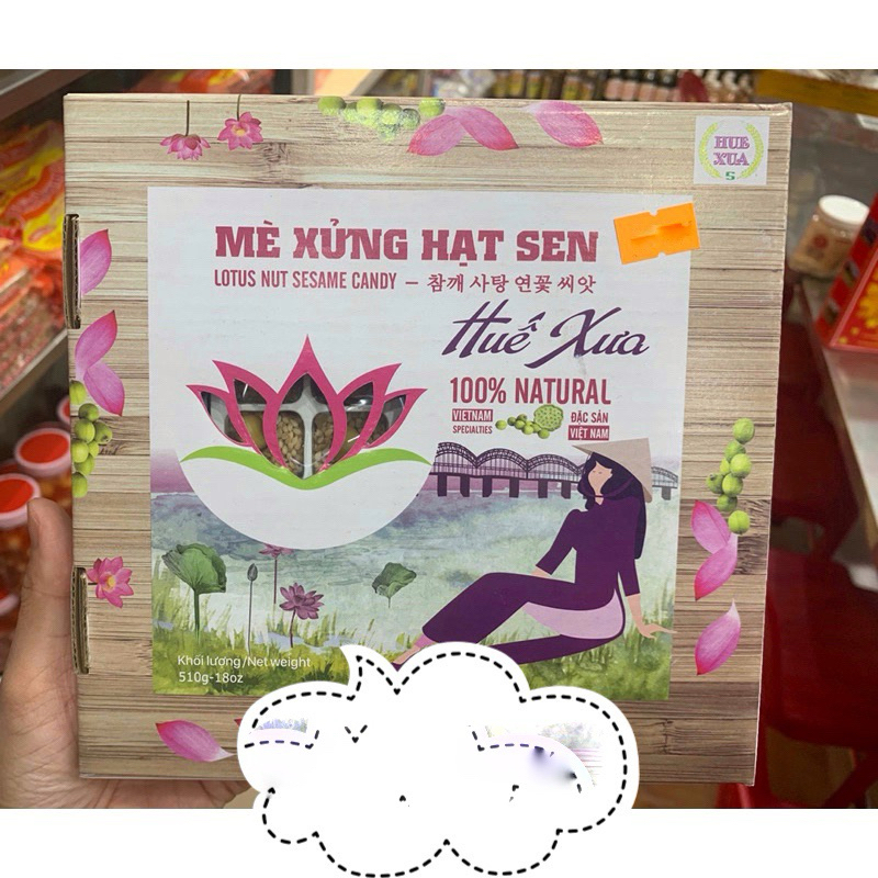 keo mè xửng hạt Sen huế Xưa 510gr