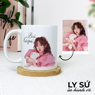 Ly , cốc sứ in theo yêu cầu Lấy nhanh  ( tặng kèm hộp đựng )