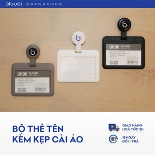 Dây đeo thẻ tên thu gọn mặc áo Blouse bác sỹ, bộ đồng phục phòng khám Bloudi
