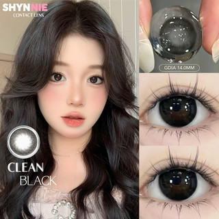  1 CẶP LENS CẬN TỪ 0-6 ĐỘ lens mắt màu đen  black  giãn 14.2mm GDIA 14.0mm nhẹ nhàng dễ thương - SHYNNIE LENS 🐰 