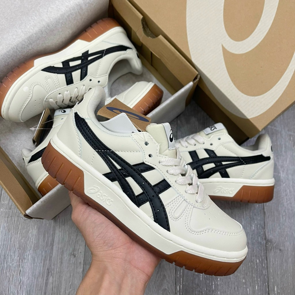 Giày Asics Court MZ Nam Nữ, Giày Thể Thao Asics Court MZ Black & Cream Full Box Bill.
