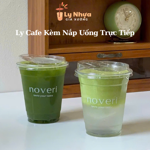 Set 50 Ly Nhựa PET Nắp Uống Trực Tiếp Trong Suốt Đủ Size 360ml, 500ml, 700ml, Nhận In Logo