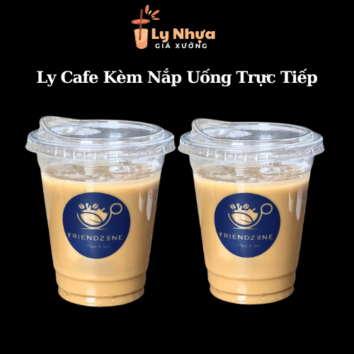 Set 50 Ly Nhựa PP Kèm Nắp Uống Trực Tiếp Trong Suốt Đủ Size 360ml, 500ml, 700ml, Nhận In Logo