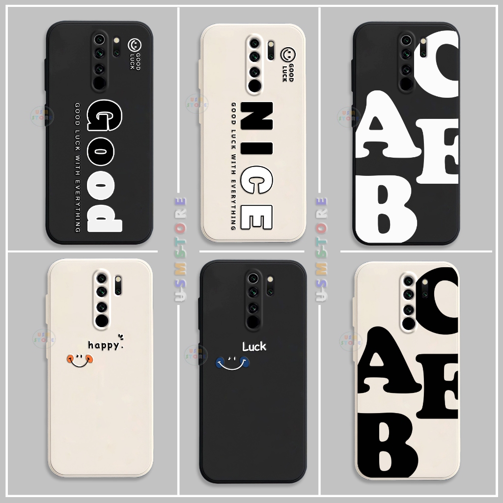 Ốp lưng Xiaomi Redmi Note 8 Pro / Redmi 9, TPU dẻo nguyên khối, mặt cười Happy Luck