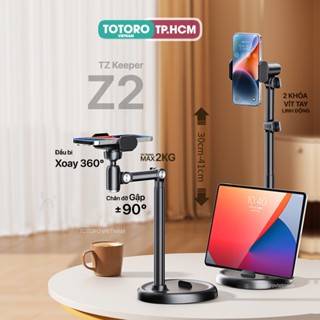 Giá đỡ kẹp điện thoại Livestream Cây Gậy Quay Video TZ Keeper Z2 L1 Chân đế kim loại Gập 90 Xoay 360 độ Nâng hạ độ cao