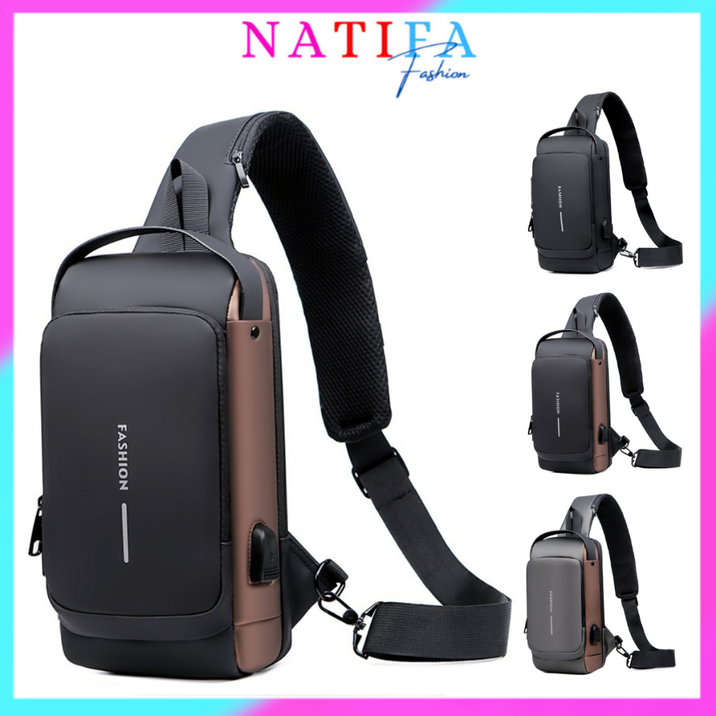   HÀNG MỚI   Túi Đeo Chéo Chất Lượng Cao Đa Năng Mật Khẩu Chống Trộm Túi Ngực 